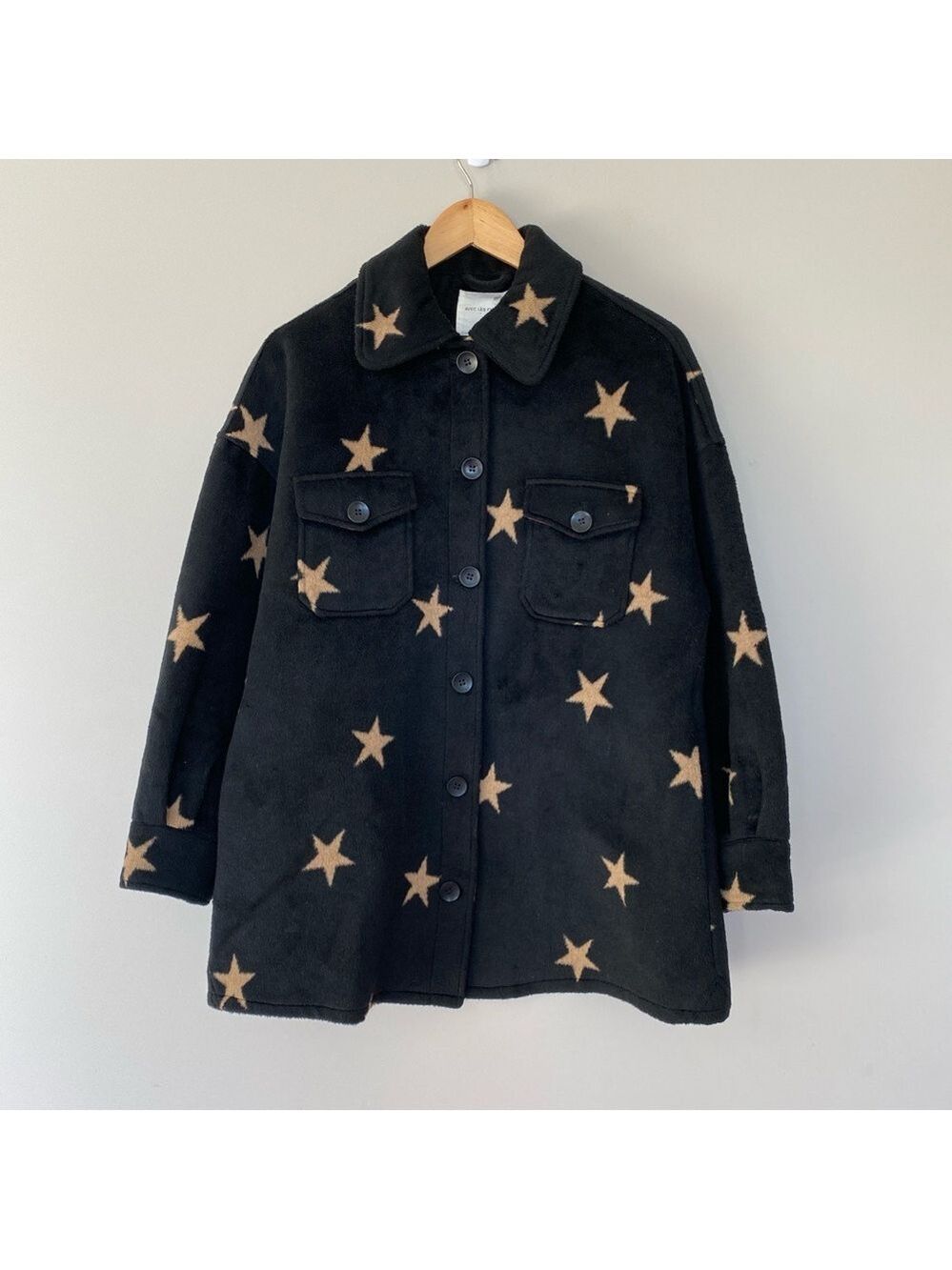 Anthropologie AVEC LES FILLES Starry Knit Shacket Shirt Jacket Sz XS - Picture 5 of 13